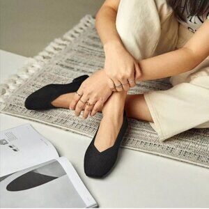 VIVAIA Women's Casual Square-Toe V-Cut Flats (Margot 2.0) Size EUR 39 US 8